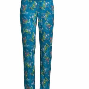 Lands’ end women’s high rise everyday active skinny pants blue teal XS